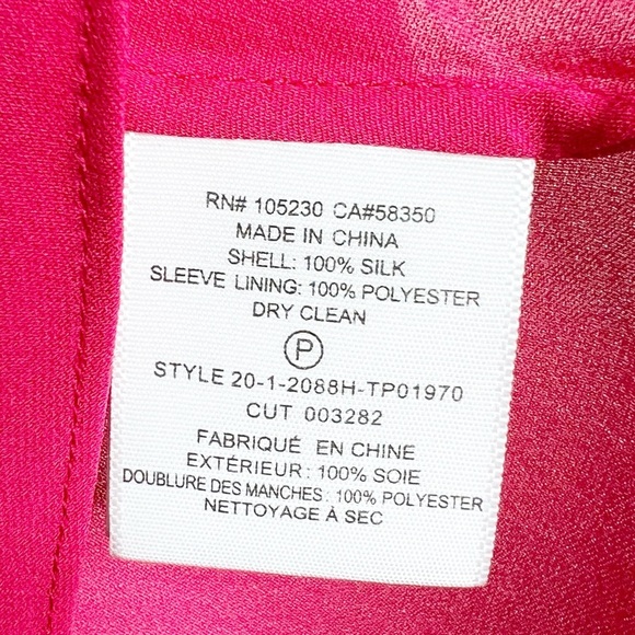 Joie Women's 100% Silk Pink V-Neck Short Cuff Sleeve Pleated Blouse Top Size S - Picture 16 of 16